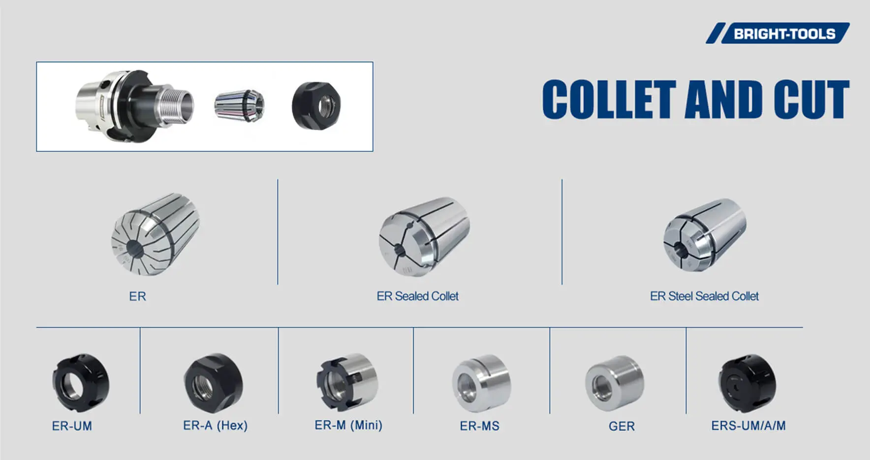 Collet And Cut Of Cnc Tool Holder Forks
