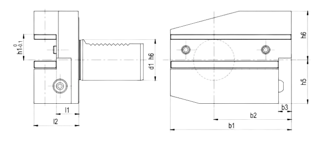 SPECIFICATION OF RADIAL HOLDER FORM B7 INVERTED RIGHT, LONG