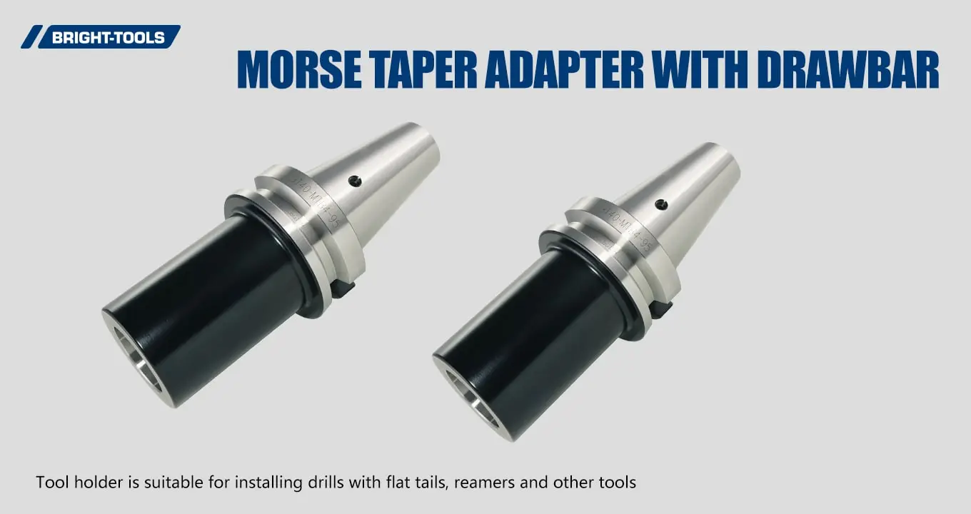 Morse Taper Adapter With Drawbar Of Bt Tool Holder