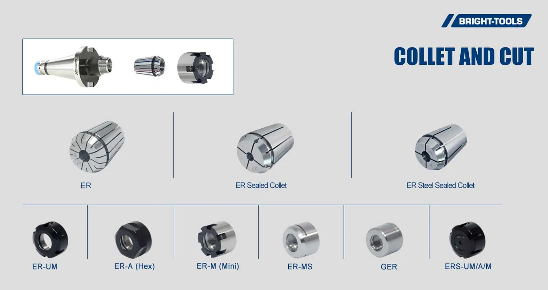 Collet And Cut Of Nt 40 Tool Holder