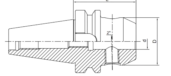 SPECIFICATION OF END MILL HOLDER WITH COOLANT CHANNELS