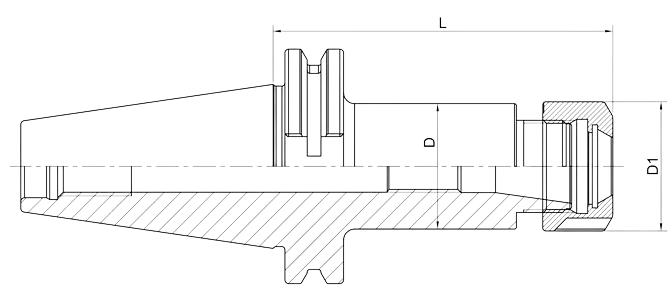 SPECIFICATION OF DIN 69871 ER COLLET CHUCK WITH UM NUT