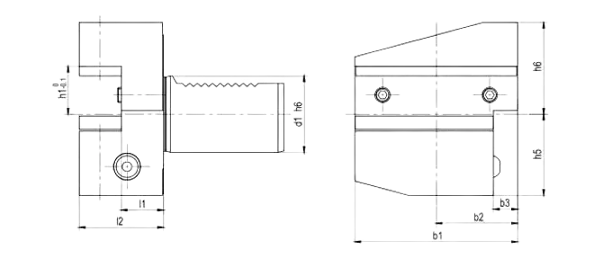 SPECIFICATION OF RADIAL HOLDER FORM B3 INVERTED RIGHT, SHORT