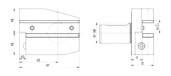 SPECIFICATION OF RADIAL HOLDER FORM B8 INVERTED LEFT, LONG