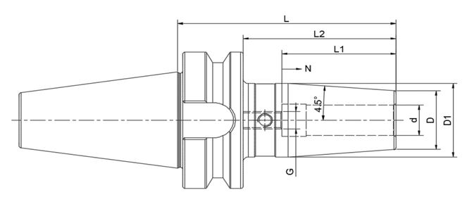 SPECIFICATION OF BT SHRINK FIT CHUCK 4.5°