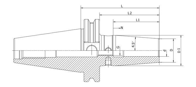 SPECIFICATION OF CAT SHRINK FIT CHUCK 4.5°