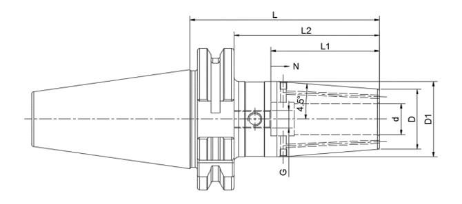 SPECIFICATION OF SK SHRINK FIT CHUCK 4.5°, COOLANT