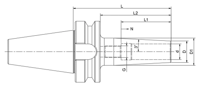 SPECIFICATION OF BT SHRINK FIT CHUCK 3°