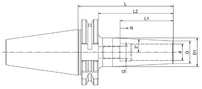 SPECIFICATION OF SK SHRINK FIT CHUCK 3°