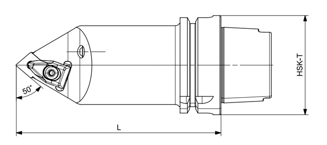 Specification Of Hsk-T Turning Tool Dcmnn 50°/80°/50°