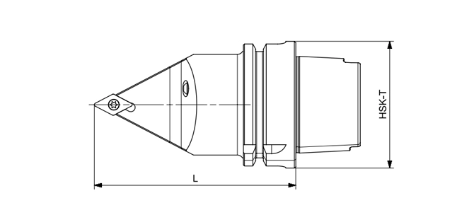SPECIFICATION OF HSK-T TURNING TOOL SDNCN 62.5°/55°/62.5°
