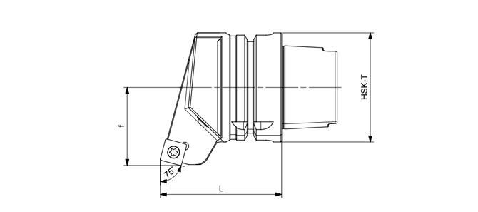 SPECIFICATION OF HSK-T TURNING TOOL SSBCR | SSBCL 75°/90°