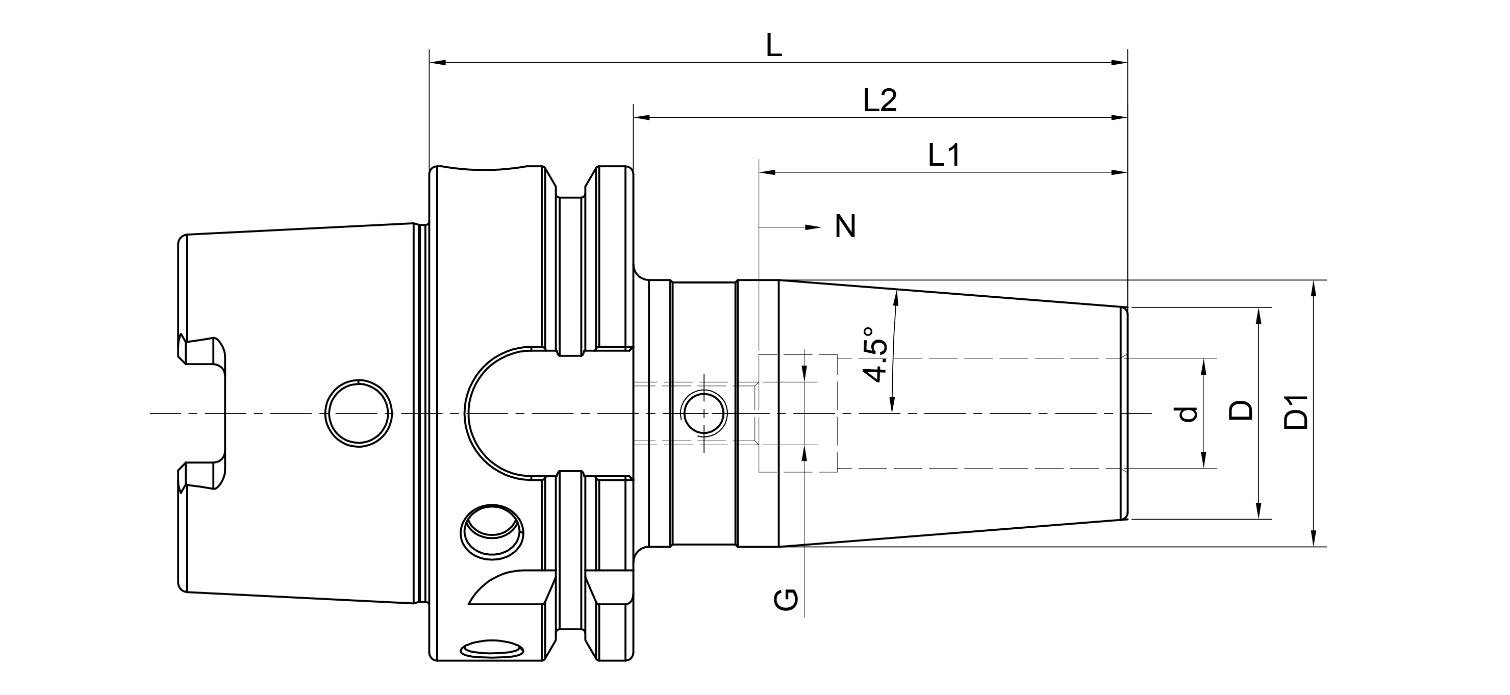 SPECIFICATION OF HSK-A HYDRAULIC CHUCK, STANDARD