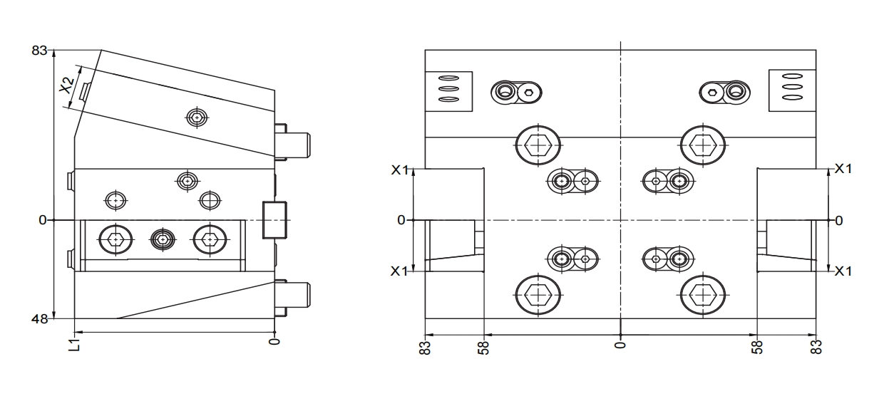 SPECIFICATION OF BMT Half-Index Twin Turning Tool Holder, External Coolant