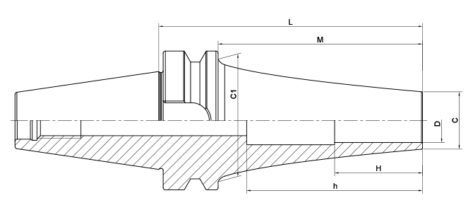 SPECIFICATION OF BT SHRINK CHUCK, CURVED