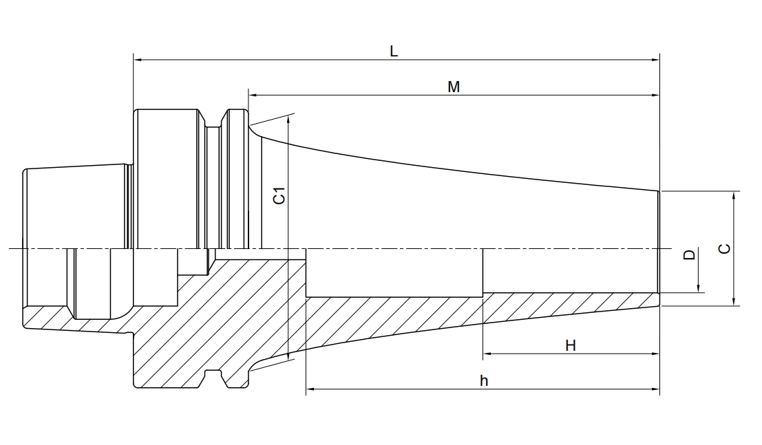 SPECIFICATION OF HSK-F SHRINK CHUCK,CURVED