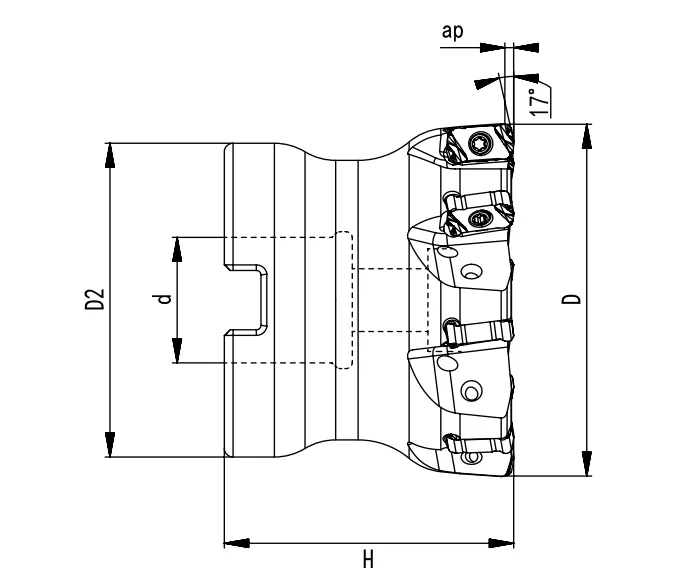 SPECIFICATION OF HIGH-FEED FACE MILLING CUTTER LN0303