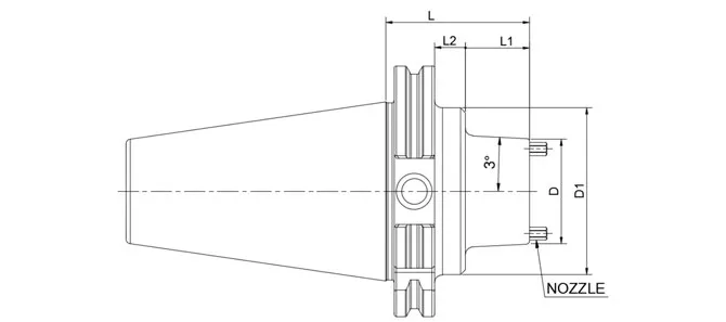 SPECIFICATION OF 2 PIECE SK SLIM SHRINK FIT CHUCK, COOLANT