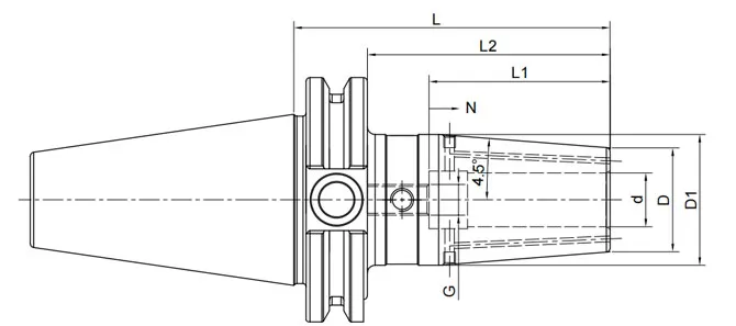 SPECIFICATION OF CAT SHRINK FIT CHUCK 4.5°, COOLANT