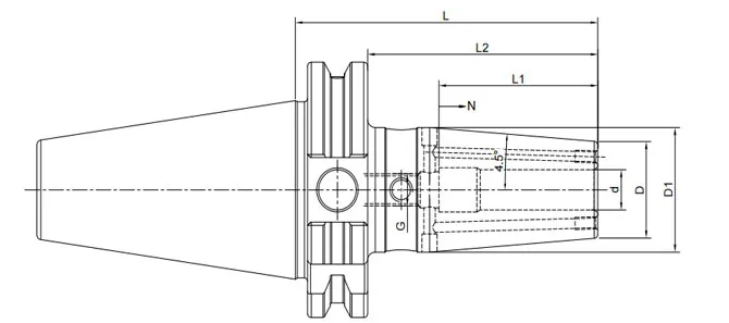 SPECIFICATION OF SK SHRINK FIT CHUCK 4.5°, COOLANT