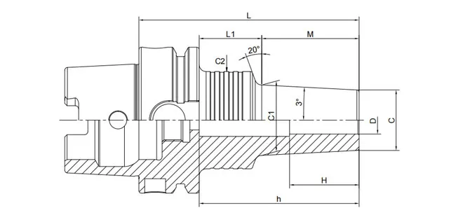 SPECIFICATION OF HSK-A SHRINK CHUCK 3° SLIM FORM A