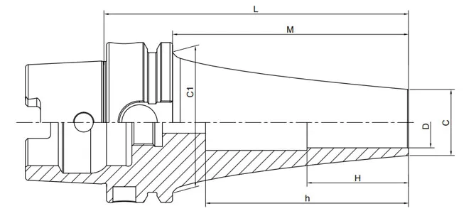 SPECIFICATION OF HSK-A SHRINK CHUCK, CURVED