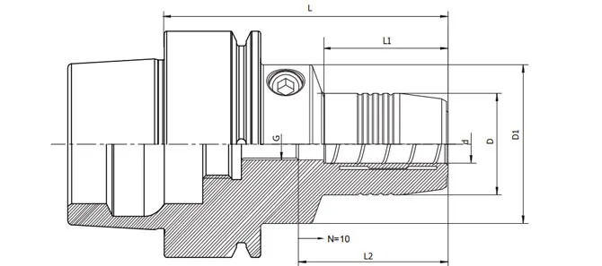 SPECIFICATION OF HSK-F HYDRAULIC CHUCK STANDARD