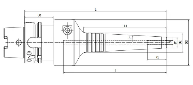 SPECIFICATION OF HSK HYDRAULIC CHUCK, SLIM