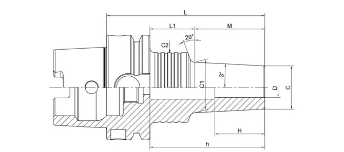 SPECIFICATIONOF HSK-A SHRINK CHUCK 3° REGULAR COOLANT