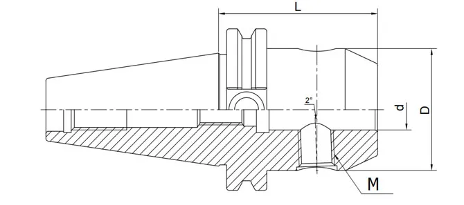 SPECIFICATION OF DIN 69871 END MILL HOLDER WHISTLE NOTCH
