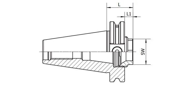 SPECIFICATION OF DIN 69871 ER COLLET CHUCK SHORT