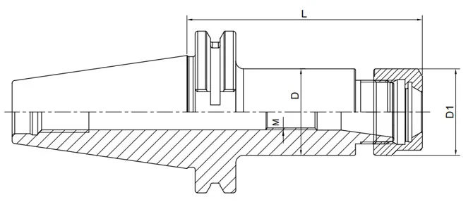 SPECIFICATION OF DIN 69871 ER COLLET CHUCK WITH HEX NUT