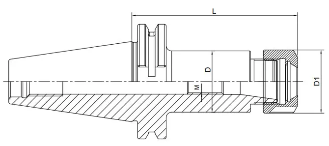 SPECIFICATION OF DIN 69871 ER COLLET CHUCK WITH UM NUT