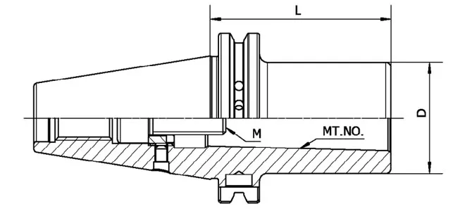 SPECIFICATION OF DIN 69871 MORSE TAPER ADAPTER WITH DRAWBAR