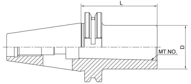 SPECIFICATION OF DIN 69871 MORSE TAPER ADAPTER WITH TANG