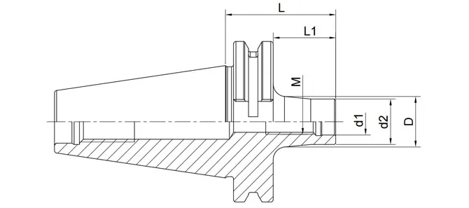 SPECIFICATION OF DIN 69871 SCREW-IN MILLING CUTTER HOLDER