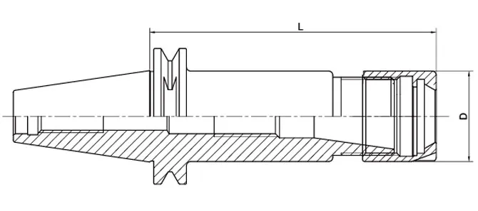 SPECIFICATION OF ER COLLET CHUCK WITHOUT DRIVE SLOTS WITH UM NUT
