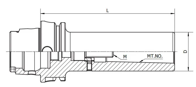 SPECIFICATION OF DIN 69893 MORSE TAPER ADAPTER WITH DRAWBAR