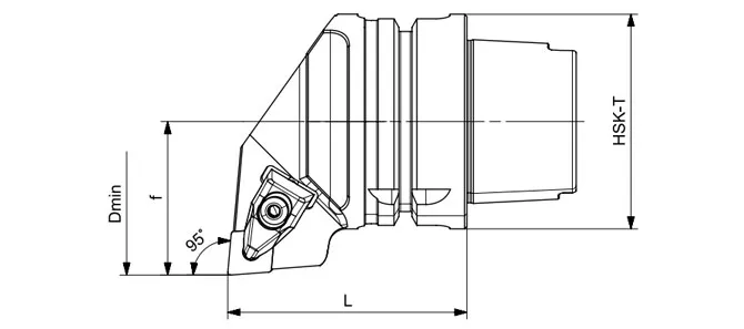 SPECIFICATION OF HSK-T TURNING TOOL DCLNR | DCLNL 95°/80°