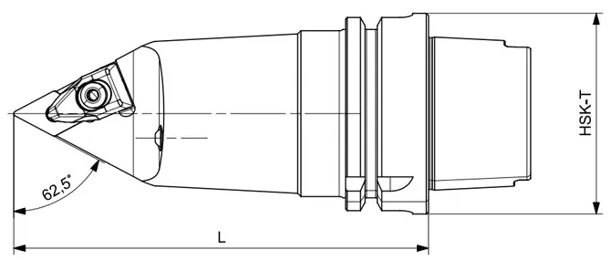 SPECIFICATION OF HSK-T TURNING TOOL DDNNN 62.5°/55°/62.5°