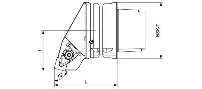 SPECIFICATION OF HSK-T TURNING TOOL DSBNR | DSBNL 90°/75°