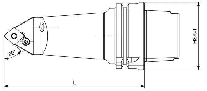 SPECIFICATION OF HSK-T TURNING TOOL PCMNN 50°/80°/50°