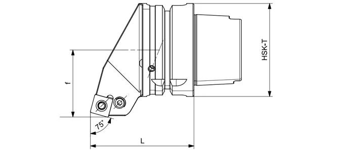 SPECIFICATION OF HSK-T TURNING TOOL PSBNR | PSBNL 90°/75°