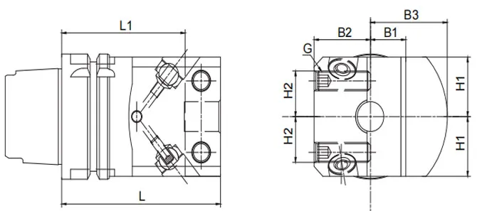 SPECIFICATION OF HSK･T TURNING TOOLS SBH FOR EXTERNAL AND FACING