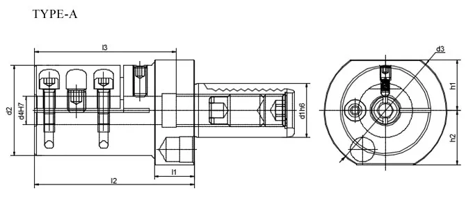 SPECIFICATION OF BORING BAR HOLDER FORM E2S