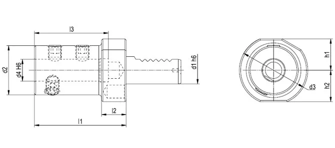 SPECIFICATION OF BORING HOLDER FOR INDEXABLE INSERT DRILL FORM E1