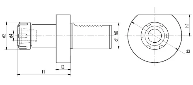 SPECIFICATION OF ER COLLET CHUCK FORM E4