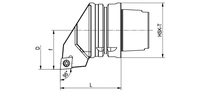 SPECIFICATION OF HSK-T TURNING TOOL SCLCR | SCLCL 95°/80°