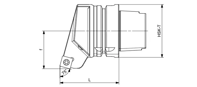 SPECIFICATION OF HSK-T TURNING TOOL SSBCR | SSBCL 75°/90°