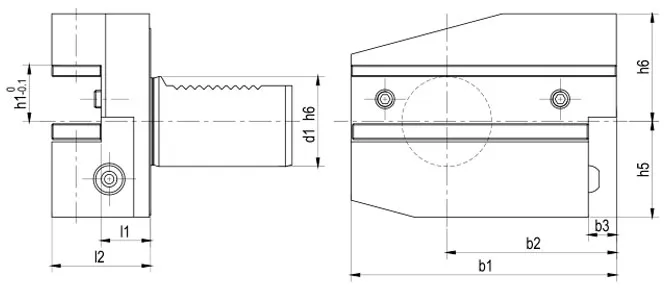 SPECIFICATION OF RADIAL HOLDER FORM B7 INVERTED RIGHT, LONG